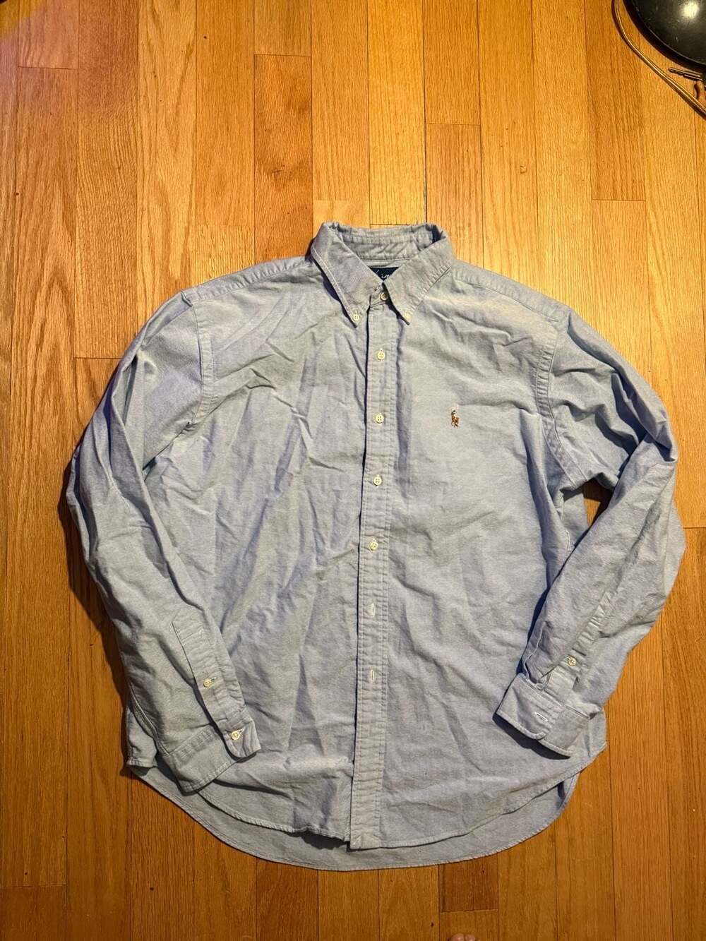 Ralph Lauren Classic Fit Button Down Shirt Mens XL Blue Long Sleeve